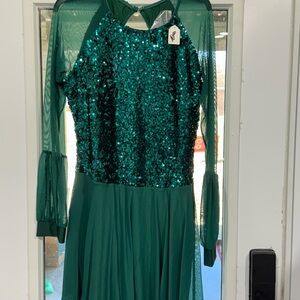 Revolution Kids Dance Costume in Sparkling Green